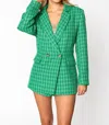 Buddylove Avery Ivy Blazer In Kelly Green In Green