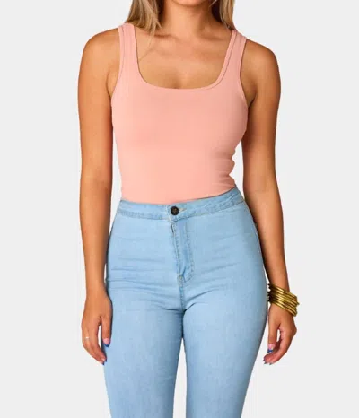 Buddylove Basic B Scoop Neck Bodysuit In Pink