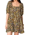 Buddylove Becca Baby Doll Short Dress In Alleycat In Multi