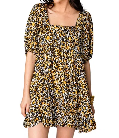 Buddylove Becca Baby Doll Short Dress In Alleycat In Multi