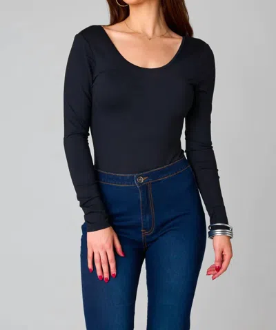 Buddylove Benny Long Sleeve Bodysuit In Panther In Multi