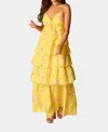Buddylove Callie Tiered Maxi Dress In Songbird In Yellow