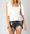 Shop Buddylove Carly Top In Candy White In Multi
