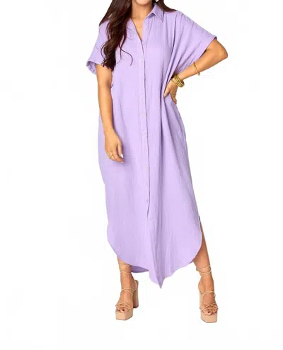 Buddylove Carmen Caftan Cover Up Maxi Dress In Lavender In Purple