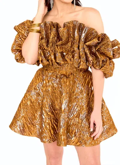 Buddylove Caroline Mini Dress In Bronze In Brown