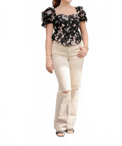 Buddylove Chloe Bustier Top In Black