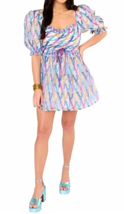 Buddylove Colby Puff Sleeve Dress In Confetti In Multi