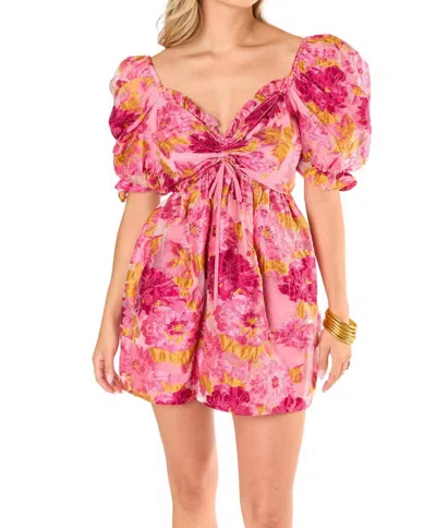 Buddylove Colby Puff Sleeve Dress In Starburst In Multi