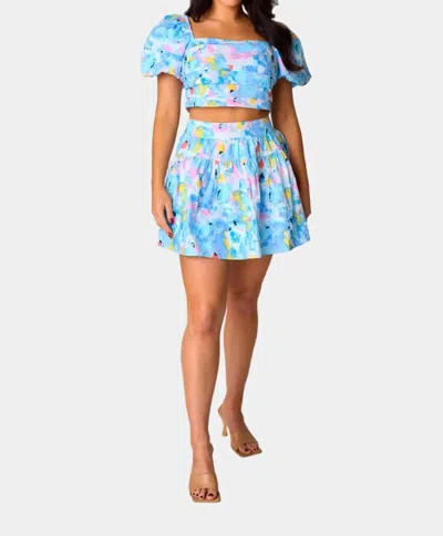 Buddylove Cutie Set Two Piece Top Skirt In Pastel Dream In Multi