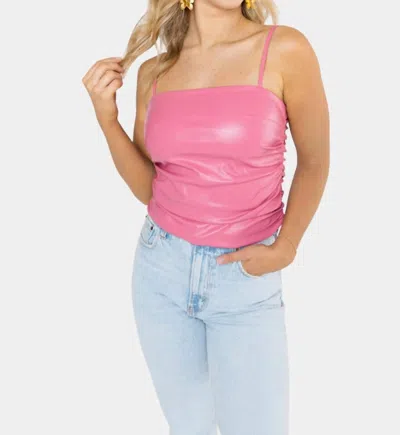 Buddylove Daniella Vegan Tank In Bubblegum Leather In Pink
