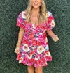 Buddylove Diego Jubilee Babydoll Dress In Multi Color Print Floral In Multi