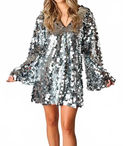 Buddylove Disco Dress In Silver