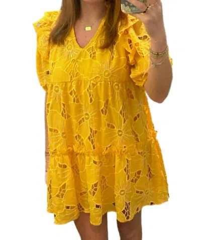 Buddylove Ensley Mini Dress In Yellow