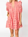 Buddylove Ensley Short Dress In Coral In Pink