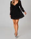 Buddylove Fallon Babydoll Mini Dress In Goth In Black