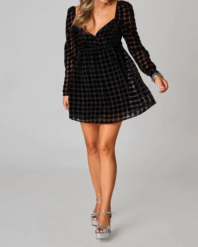 Buddylove Fallon Babydoll Mini Dress In Goth In Black