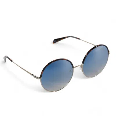 Buddylove Farrah Round Metal Sunglasses In Blue