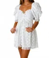 Buddylove Floral Eyelet Babydoll Mini Dress In White In White