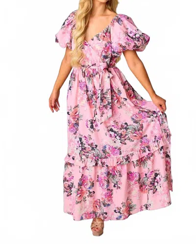 Buddylove Floral Maxi Dress In Bashful Pink
