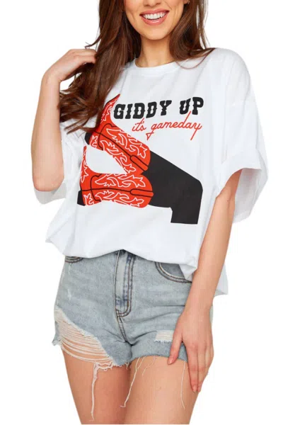 Buddylove Giddy Up Tee In White