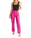 Buddylove Gomez Vegan Leather Pants In Fuchsia In Pink