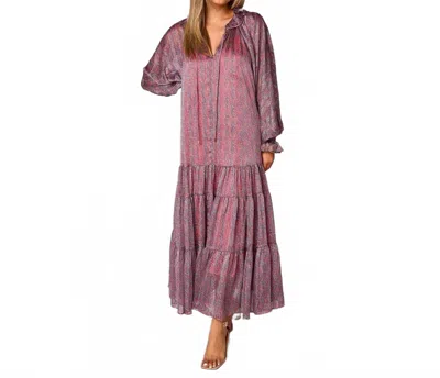 Buddylove Greta Flowy Maxi Dress In Forget Me Not In Multi