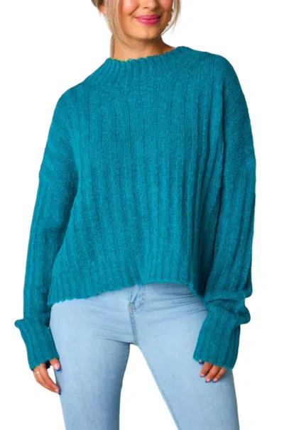 Buddylove Hadley Sweater In Teal In Blue