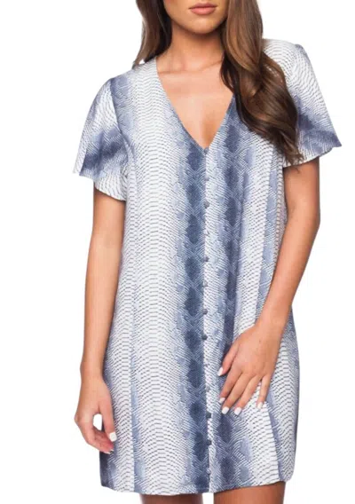 Buddylove Hailey Viper Mini Dress In Gray In Pink