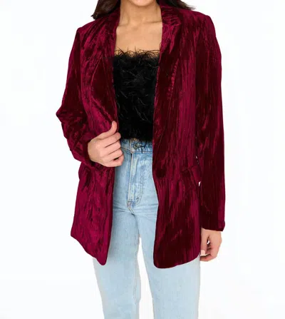 Buddylove Heff Blazer In Cabernet In Red