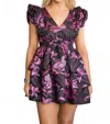 BUDDYLOVE HUDSON ELASTIC WAIST MINI DRESS IN RASPBERRY FIZZ