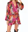 Buddylove Jace Longsleeve Romper In Frio River In Multi