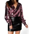 BUDDYLOVE JENNY LONG SLEEVE SEQUIN BODYSUIT IN ROSE