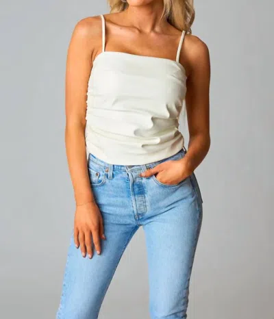 Buddylove Jolee Vegan Leather Tank Top In Cream In White