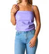 BUDDYLOVE JOLEE VEGAN LEATHER TANK TOP IN LILAC