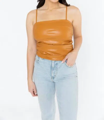 Buddylove Jolee Vegan Leather Tank Top In Sable