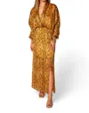 BUDDYLOVE JUDE LONG SLEEVE MAXI DRESS IN SNAKE CHARMER