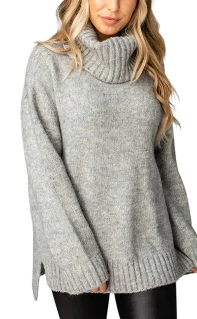 Buddylove Karen Heather Sweater In Grey In Gray