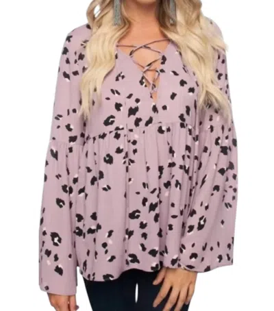 Buddylove Kathy Lazy Lion Blouse In Purple