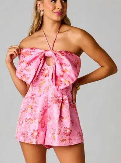 Buddylove Kiera Halter Romper In After Party Pink