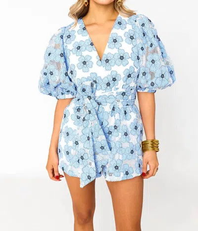 Buddylove Lagoon Romper In Julia Blue In Multi