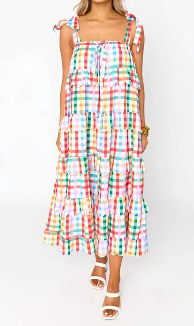 Buddylove Landon Tie-shoulder Maxi Dress In Daybreak In Multi