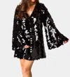 Buddylove Large Dot Sequin Mini Dress In Black