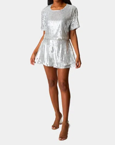 Buddylove Laura Sequin Set In White Sequin In Multi