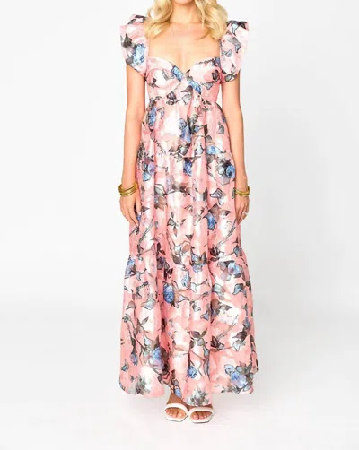 Buddylove Lilly Sweetheart Neckline Maxi Dress In Sweet Talkin Pink In Multi