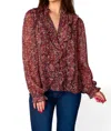 Buddylove Lonnie Long Sleeve Blouse In Amour In Multi