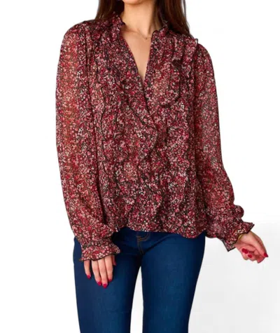 Buddylove Lonnie Long Sleeve Blouse In Amour In Multi
