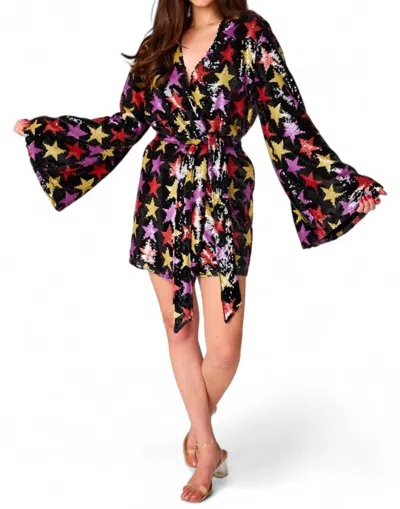 Buddylove Lynlee Sequin Wrap Dress In Fortune Teller In Multi