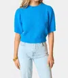 Buddylove Macy Crop Sweater In Cobalt In Blue