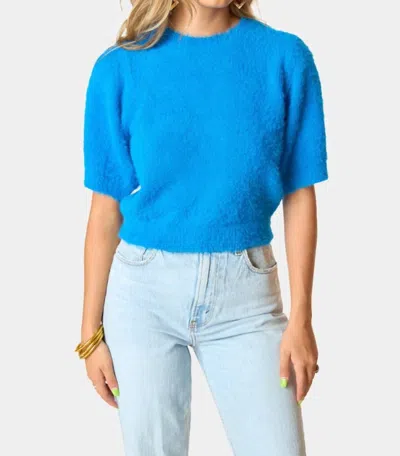Buddylove Macy Crop Sweater In Cobalt In Blue
