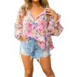 Buddylove Mandy Estate Top In Floral In Purple